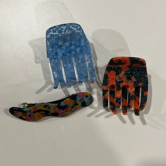 Set of 2 Chunks Ursa Claw Clips and Barrette - Picture 1 of 3